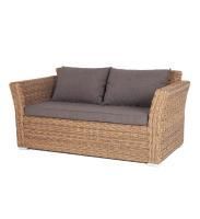 "Капучино" диван из искусственного ротанга (гиацинт) двухместный, цвет соломенныйцвет соломенный