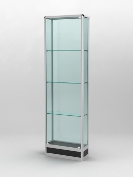 Витрина "ПРОФИЛЬ ПОДИУМ" №4-200-2 (задняя стенка - стекло), Черный