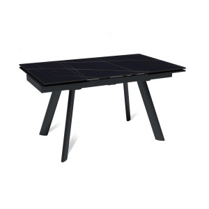 Стол раскладной Stone (140+40+40), керамика матовая Black Gold
