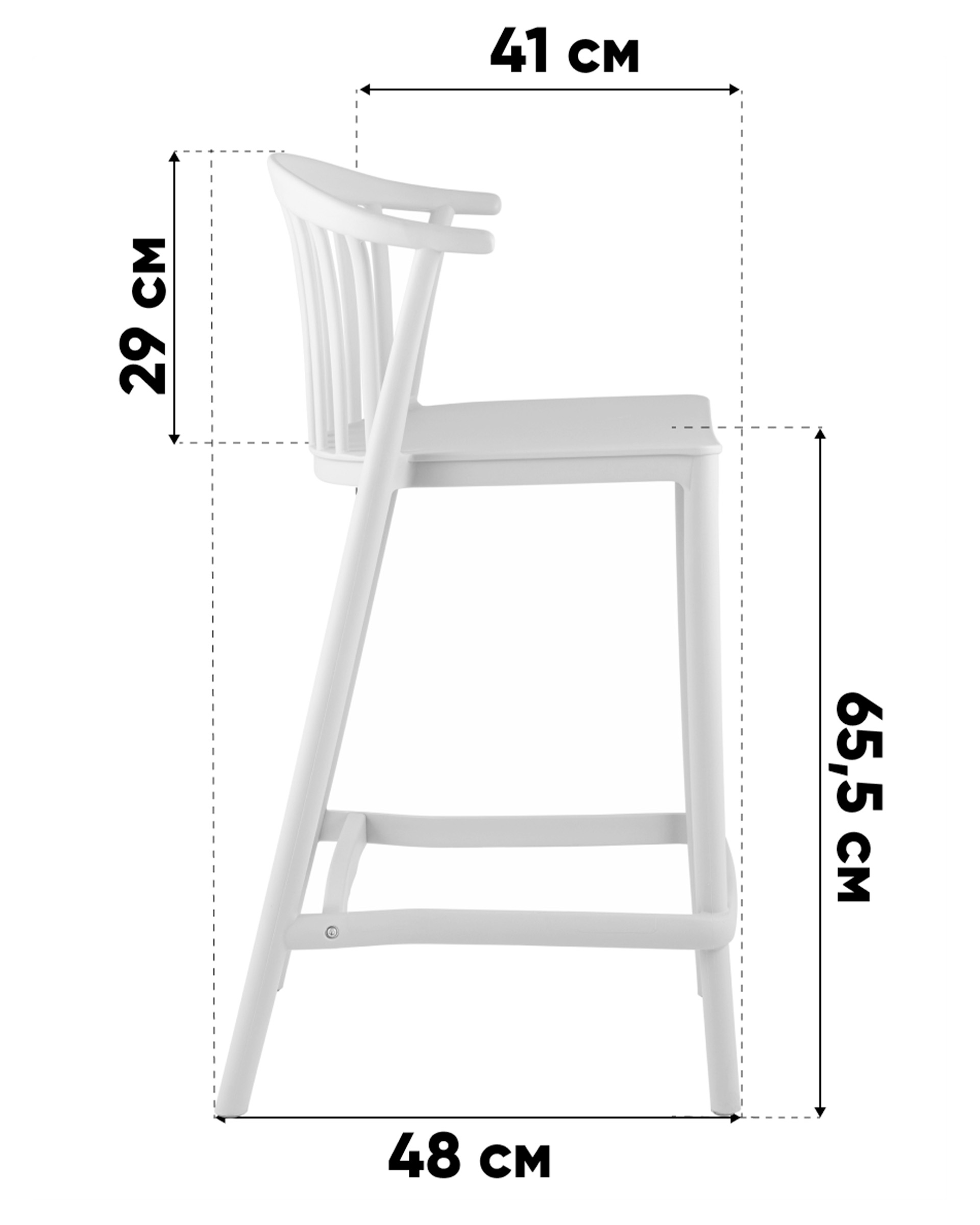 Стул полубарный Campo пластик голубой