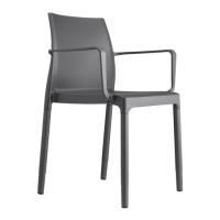 Кресло пластиковое Chloe Trend Mon Amour, антрацит