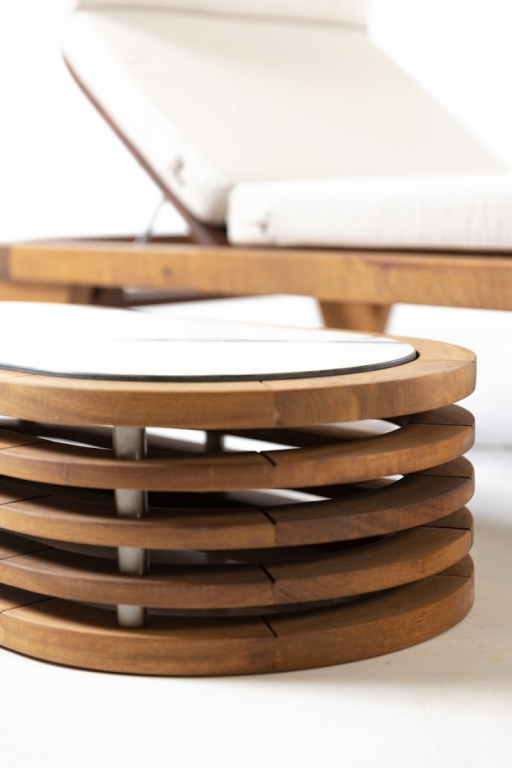 Столик деревянный кофейный Spain натуральный