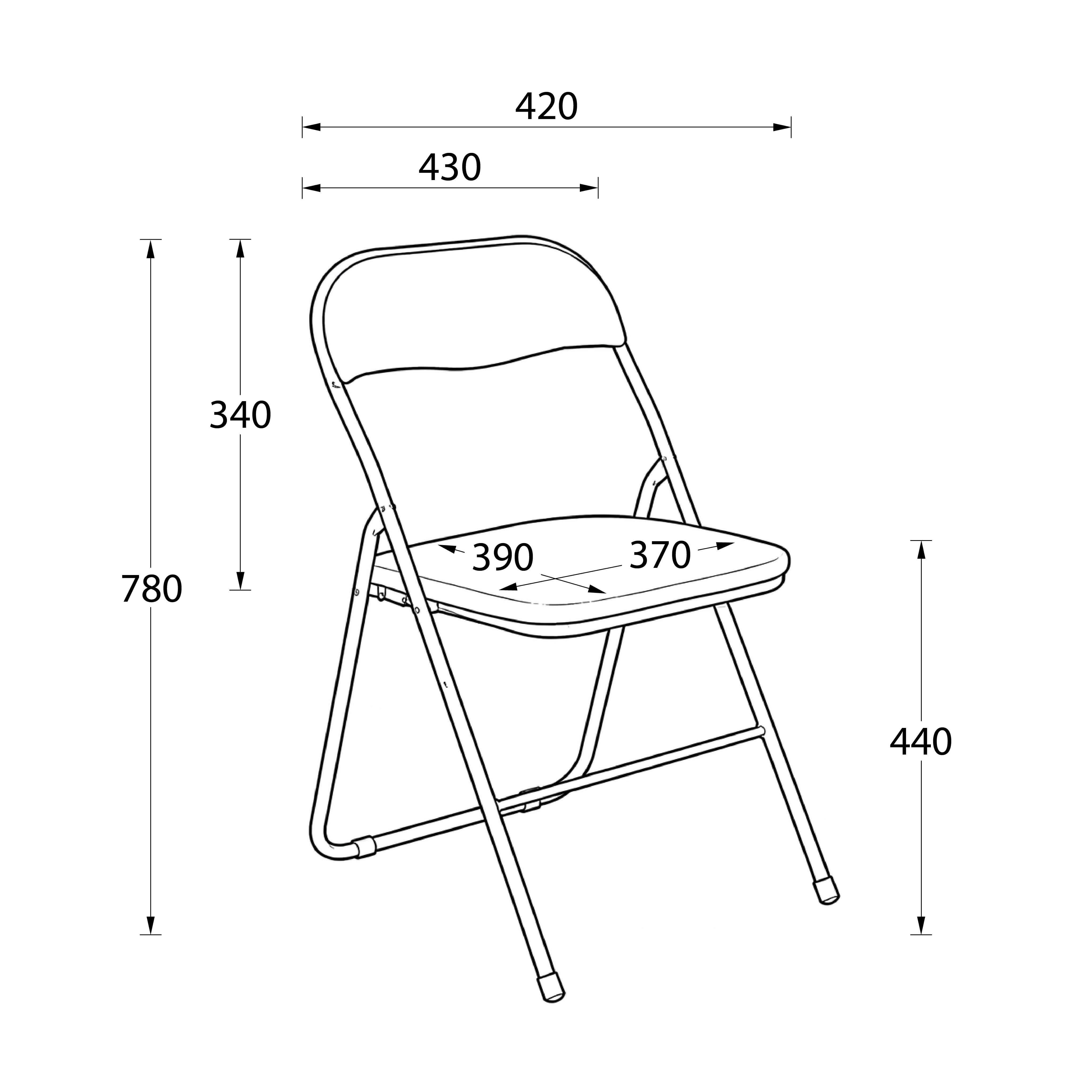 Стул складной JAKE, ECONOM, велюр, нежно-розовый