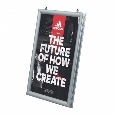 Рамка Клик ПК-25 двуст. 30х40, серебро матовое анодир.