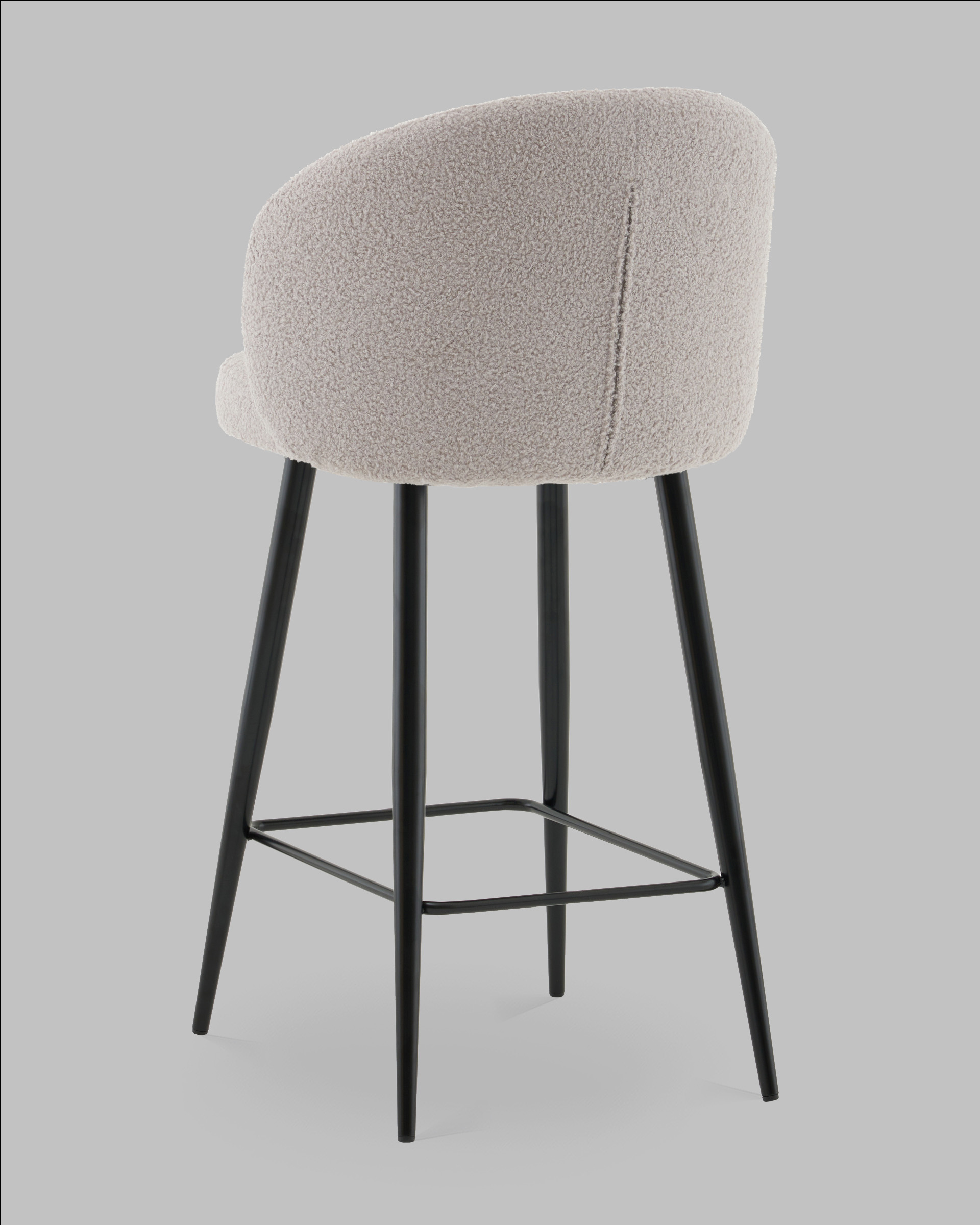 Стул полубарный Ханнингем букле светло-серый