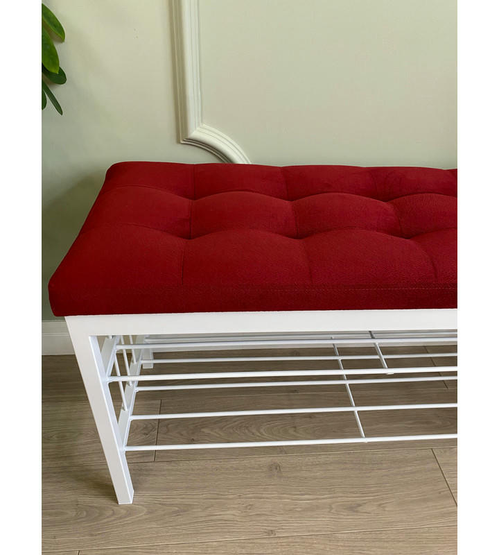 Банкетка Сканди-96-2 (красный/белый)