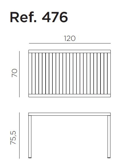 Стол пластиковый обеденный Cube 120x70 белый