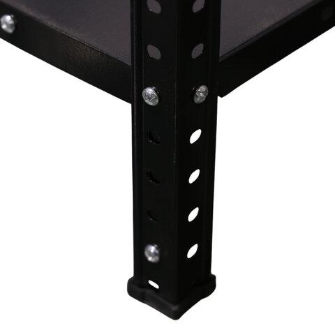 Стеллаж металлический BOOMHOUSE (БУМХАУС), 1500x750x300 мм, 4 полки, нагрузка на стеллаж до 120 кг, черный, 291420