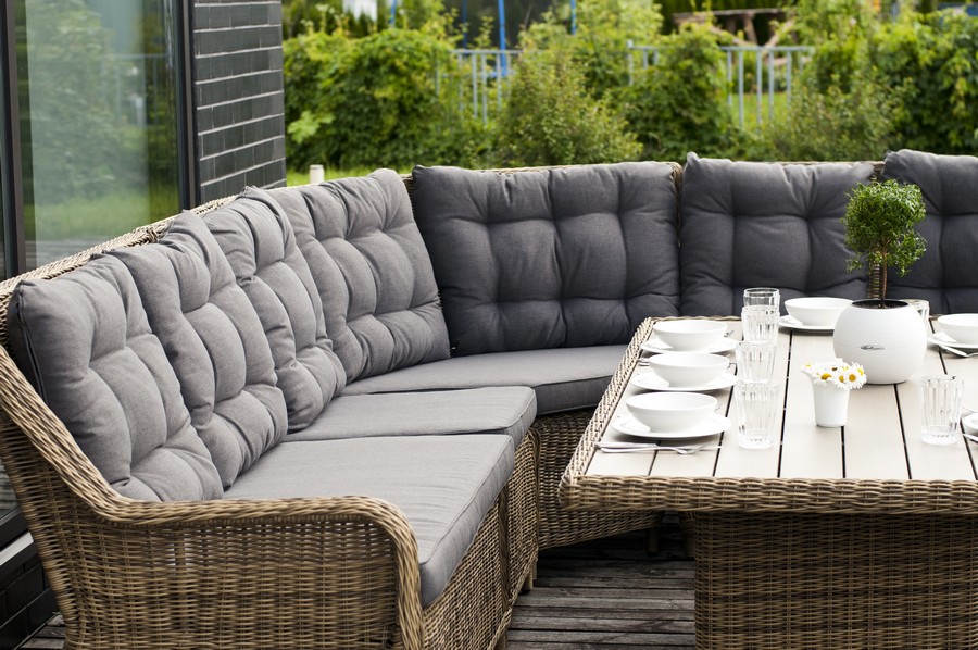 "Бергамо" плетеный центральный модуль дивана