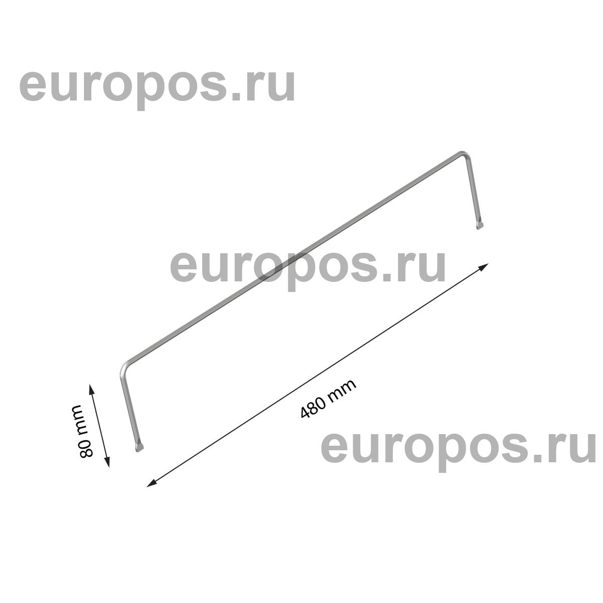 Разделитель металлический MET-DIV80, 480 мм