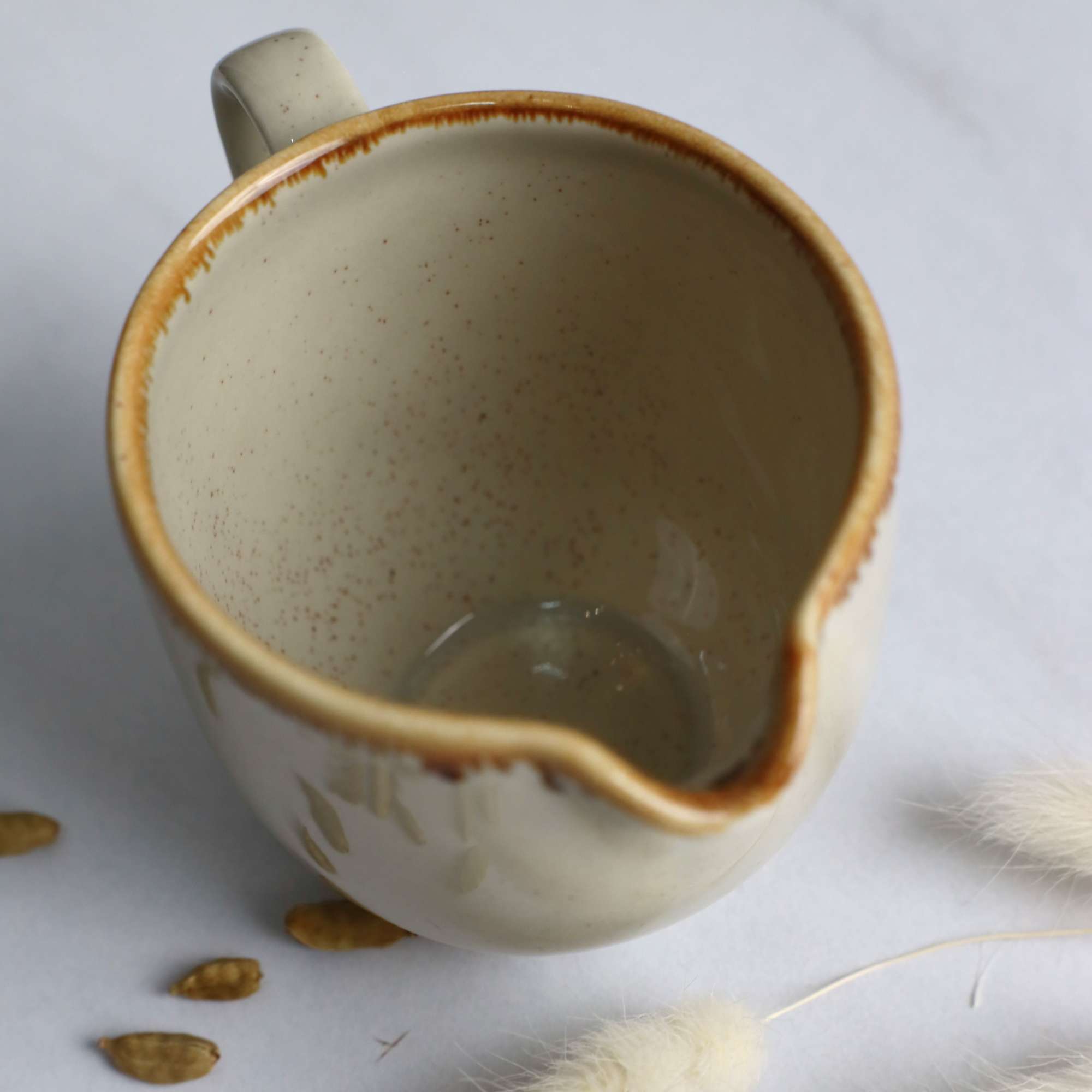 Сливочник VITAL, фарфор, бежевый, 265мл