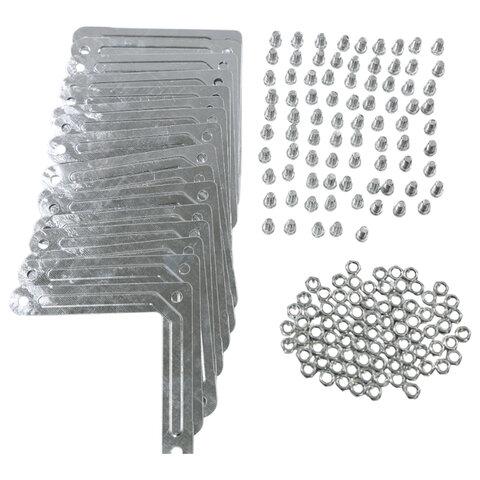 Стеллаж металлический BOOMHOUSE (БУМХАУС) 1200x600x300 мм, 4 полки, нагрузка на стеллаж до 120 кг, серебристый, 291417