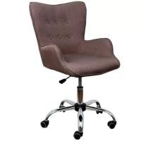 Кресло поворотное Bella, коричнево-серый, ткань