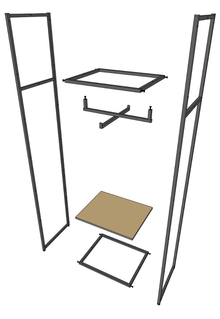 Металлический шкаф A2260-01 220х60х45