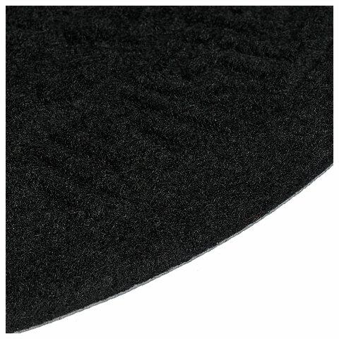 Коврик придверный 60х90 см, ЧЕРНЫЙ, грязезащитный, 430 г/м2, ПОЛУКРУГ, фактурный рисунок ЧЕШУЙКИ, ЛЮБАША, 701051