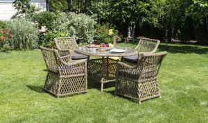 "Доппио" обеденная группа плетеная