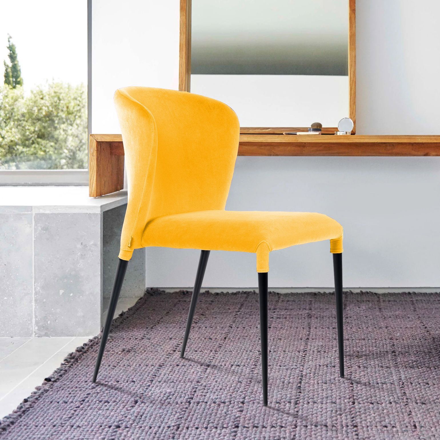 Стул Альберт в шортиках, горчичный