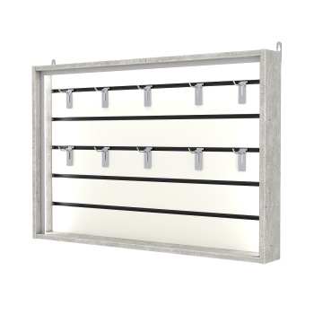 Витрина настенная №3-1ВУ,-П с экономпанелью, без полок, Метрополитан Грей