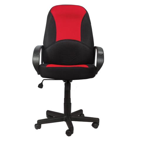 Кресло офисное BRABIX "City EX-512", ткань черная/красная, TW, 531408