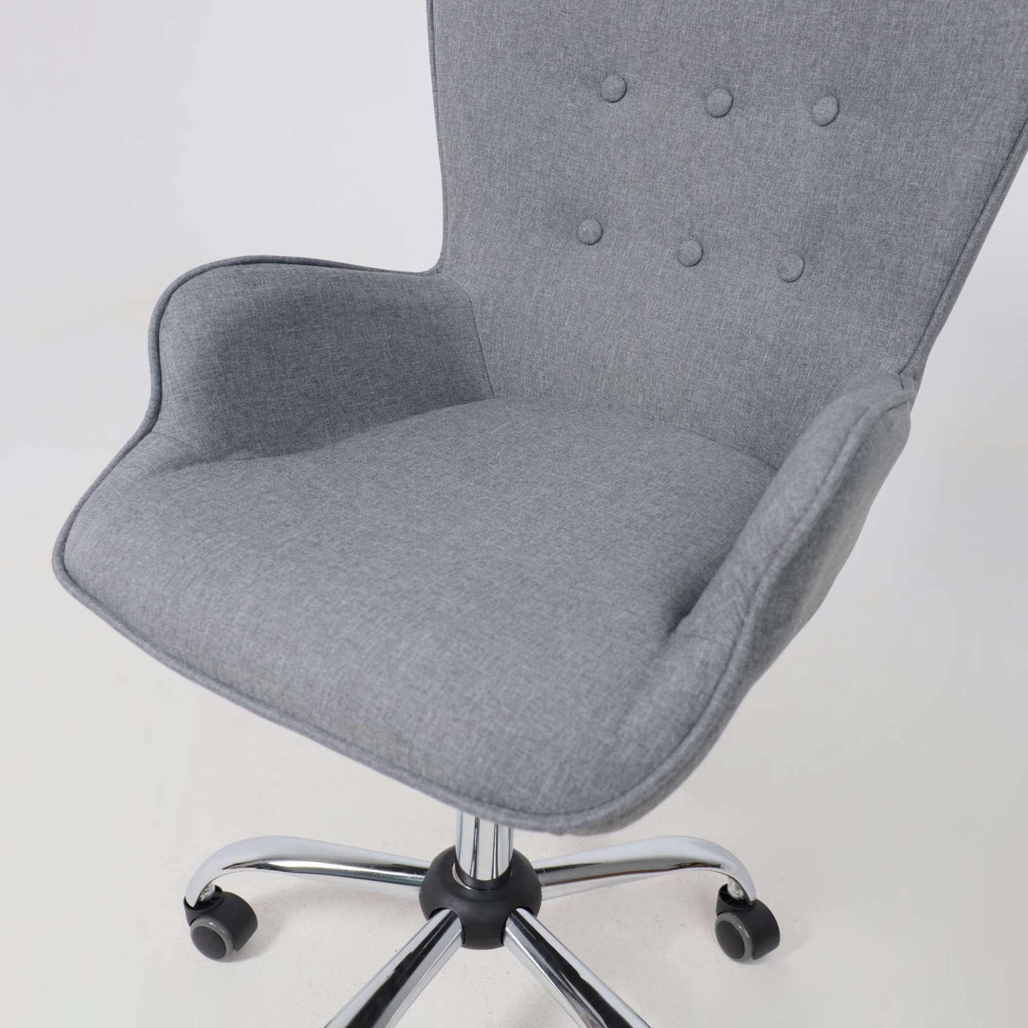 Кресло поворотное Bella, серый, ткань