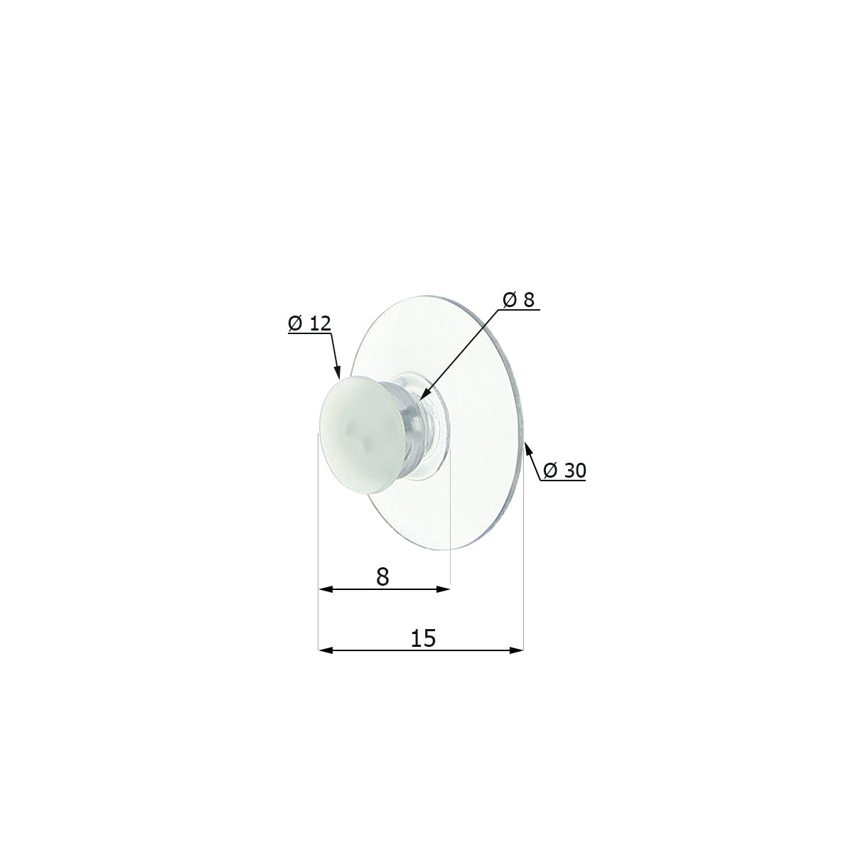 Присоска с пистоном SC-30PI