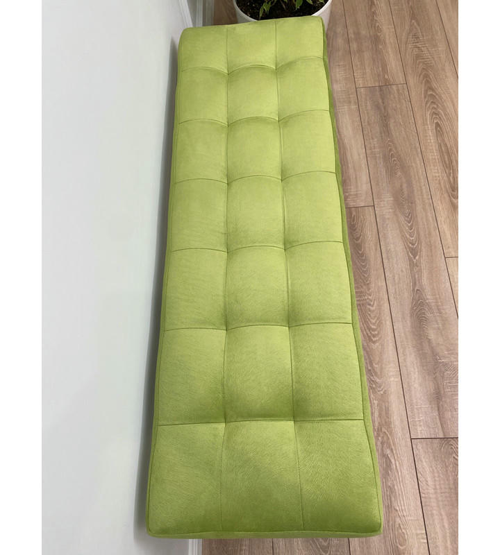 Банкетка Сканди-120-2-полочная (салатовый/белый)