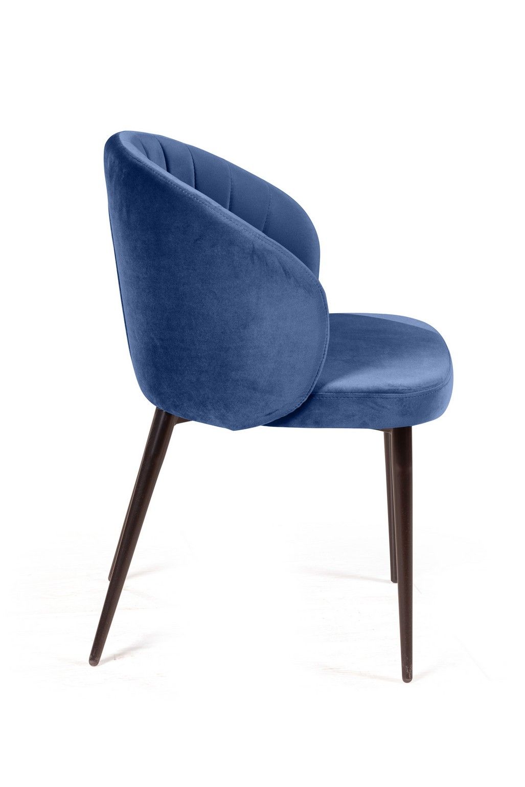 Стул Монблан, бархат синий 29 / черный конус