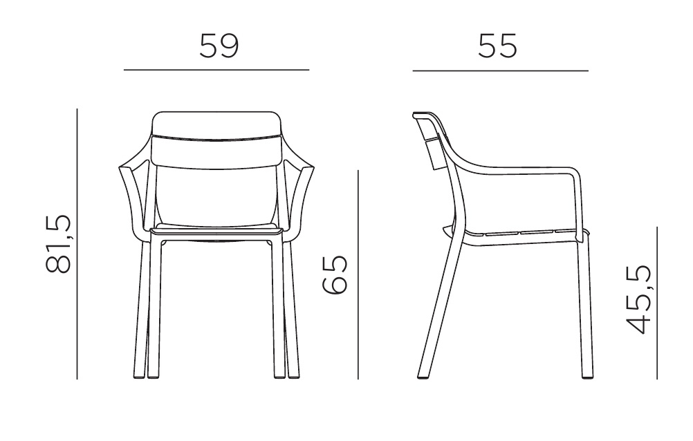 Кресло пластиковое Cassia бежевый
