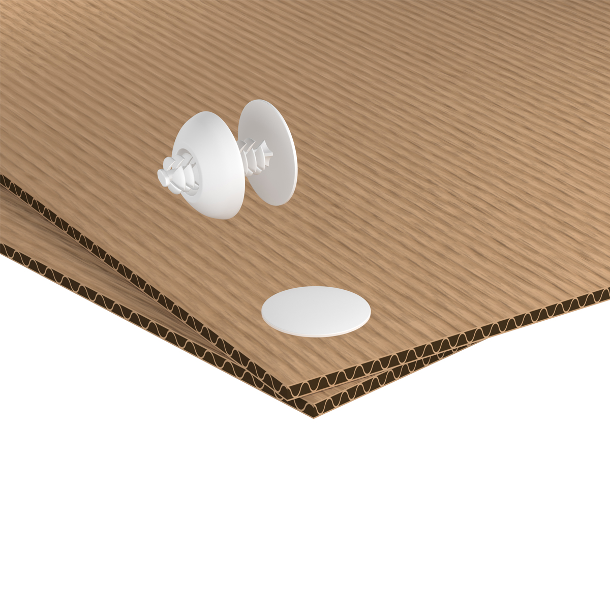 Замок для универсальной заклепки SNAP-LOCK-R 20 мм, цвет белый