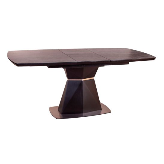 Стол раскладной Diamond 160, итальянская керамика черный