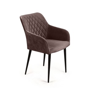 Стул с подлокотниками Роберт, бархат антрацит 14