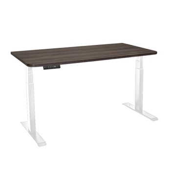 Стол с регулировкой высоты электрический LuxAlto LA-T33-2A3 белый/дуб коричневый ЛДСП 160*70*2.5