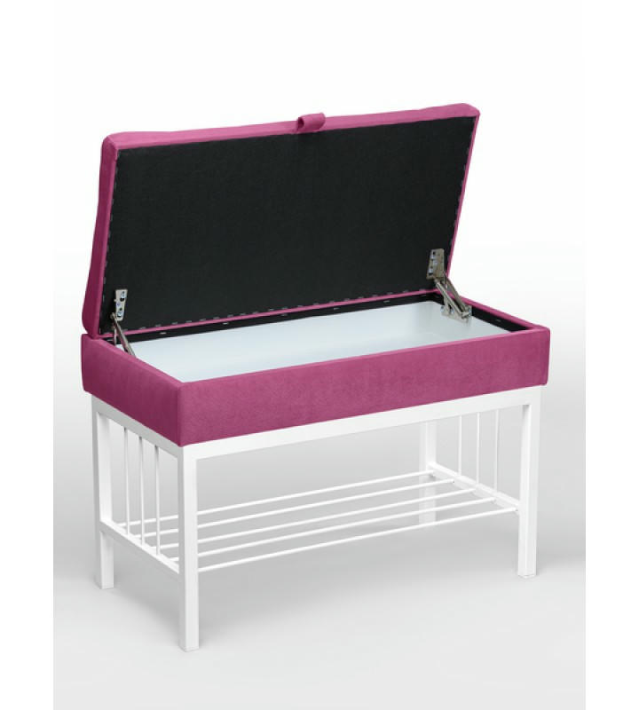 Банкетка Н-76 (белый/розовый)