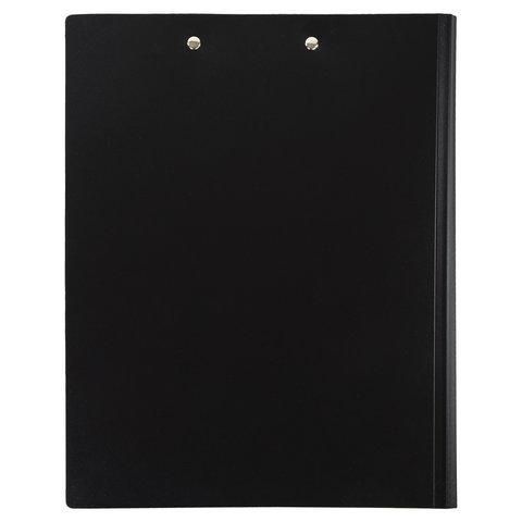 Папка-планшет BRAUBERG "Стандарт", А4 (310х230 мм), с прижимом и крышкой, пластик, черная, 0,9 мм, 221646