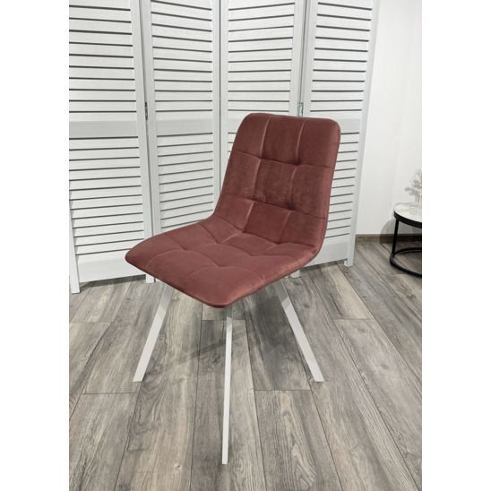 Стул CHILLI-Q SQUARE розовый / белый каркас