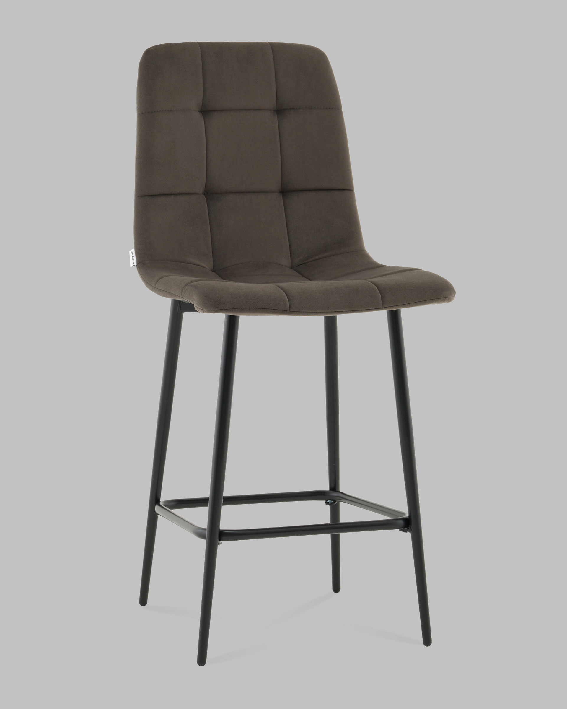 Стул полубарный Одди велюр темно-серый