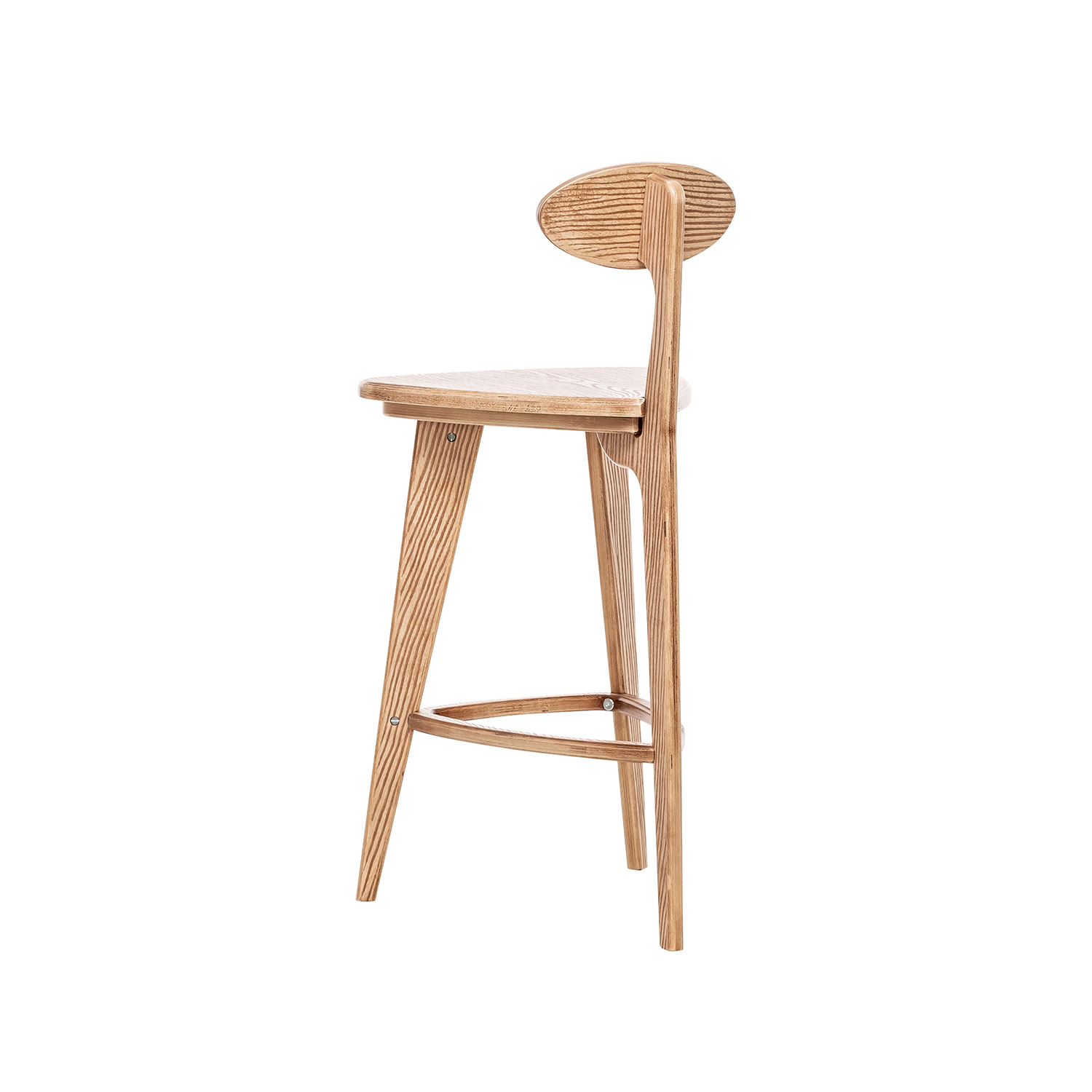 Стул барный 3 ноги прямые цвет Дуб шпон