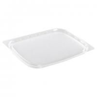 Крышка для одноразового контейнера 108х82 мм, КОМПЛЕКТ 100 шт., прозрачные, ПП, ЮПЛАСТ, ЮУПМ2589