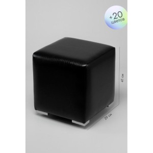 Пуфик Скай Кожа (черный крокодил)