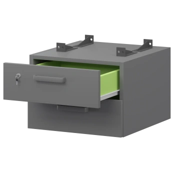 Тумба подвесная для столов на м/каркасе гл.600 мм Смарт СМТ-2ПД.60 Графит