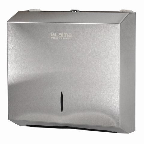 Диспенсер для полотенец LAIMA PROFESSIONAL INOX, (Система H2), нержавеющая сталь, матовый, 605694