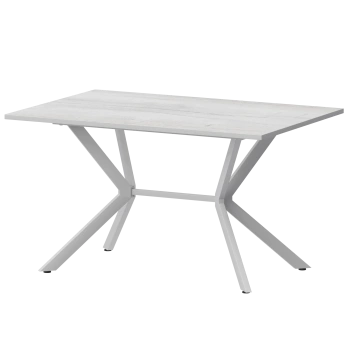 Стол нераздвижной Сириус Обеденные столы в пластике Сириус 1200 (Н-3825) Фрост/Белый муар