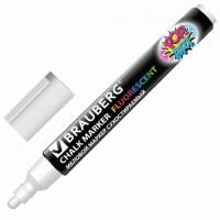 Маркер меловой BRAUBERG &quot;POP-ART&quot;, сухостираемый, для гладких поверхностей, 5мм, БЕЛЫЙ, 151527