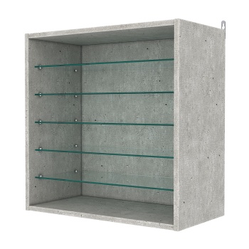 Витрина настенная №1-5ГГ, Метрополитан Грей