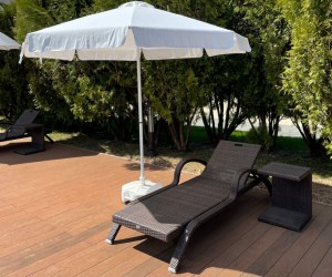 Зонт пляжный профессиональный Ø2.5 м Kiwi Clips белый