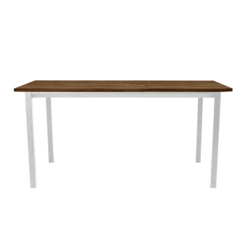 Стол офисный LuxAlto LA-T33-ST45 белый/дуб коричевый ЛДСП 180*80*2.5, прямые углы