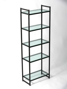 Стеллаж с полками PORTA ПС-1706Ч, 170 × 59 × 30 см, 5 полок — Стекло