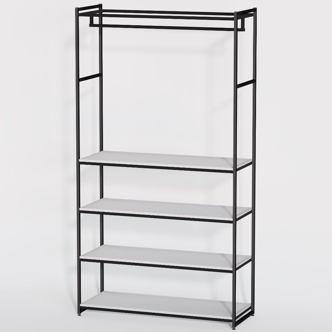 Стеллаж для одежды в стиле Лофт A22120-19-ЧБ