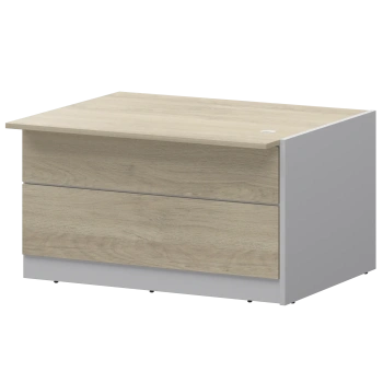 Модуль завершающий низкий левый Ресепшен Смарт СМР-11.12 Белый/Кронберг