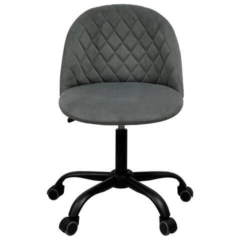 Кресло BRABIX Moon MG-074, велюр серый, пятилучие металлическое черное, 532773